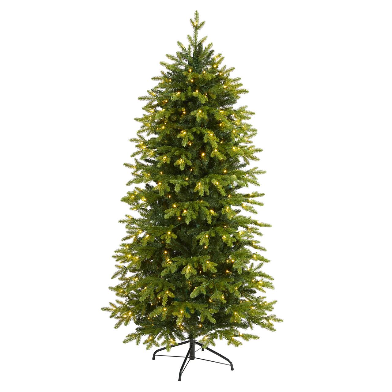 6ft. Pre-Lit Belgium Fir Artificial Christmas Tree, Clear LED Lights